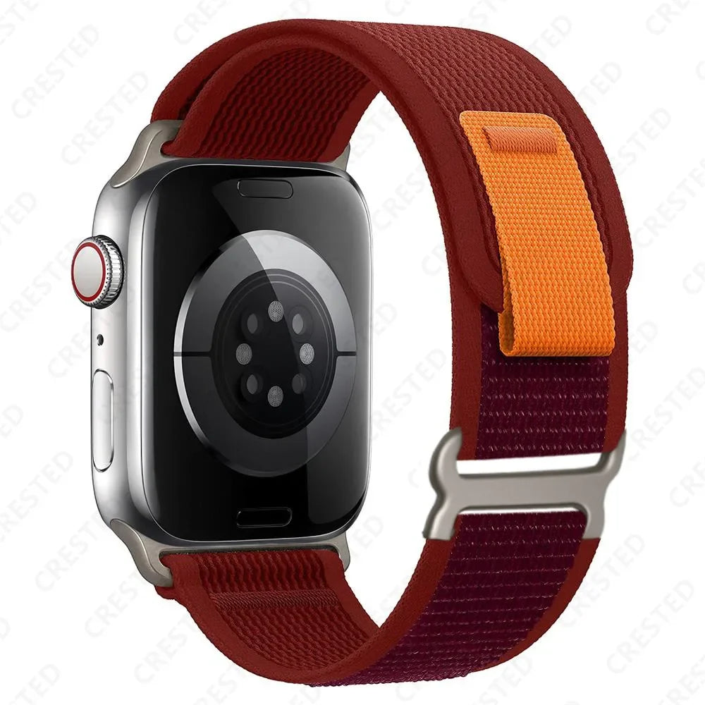 Nylon Smartwatchband Trail Loop - Verstelbaar Sportbandje met Duurzame Gesp - Veelkleurig Polsband Actief