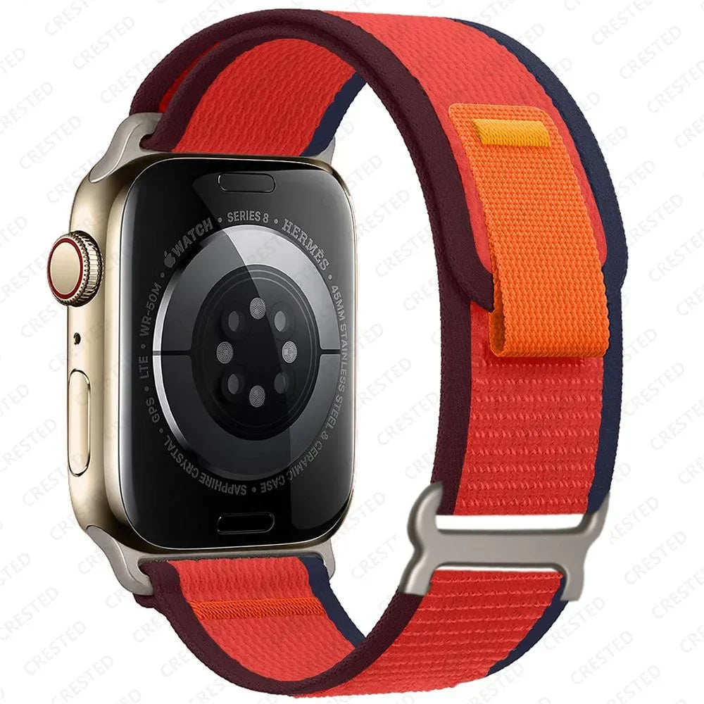 Nylon Smartwatchband Trail Loop - Verstelbaar Sportbandje met Duurzame Gesp - Veelkleurig Polsband Actief