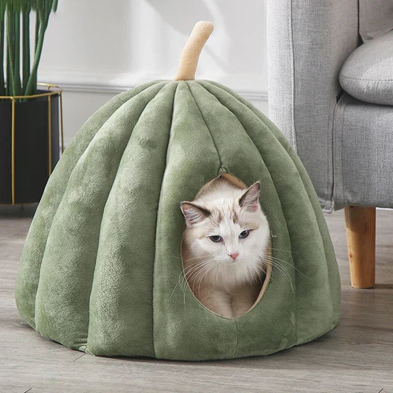 Gesloten Huisdierbed - Warm Pluche Design voor Katten en Kleine Honden