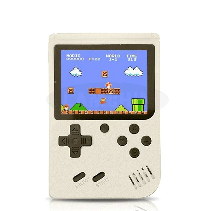 Retro Handheld Spelcomputer met 400 Klassieke Games - Oplaadbaar met TV-Aansluiting - 3 Inch Scherm - Zwart, Wit, Rood, Blauw, Geel