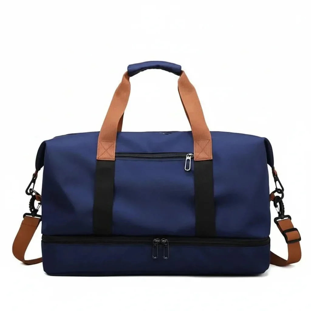 Sporttas met Schoenenvak en Nat-Droog Compartiment 46x25x28cm Waterdichte Reistas voor Fitness Gym en Weekendtrips