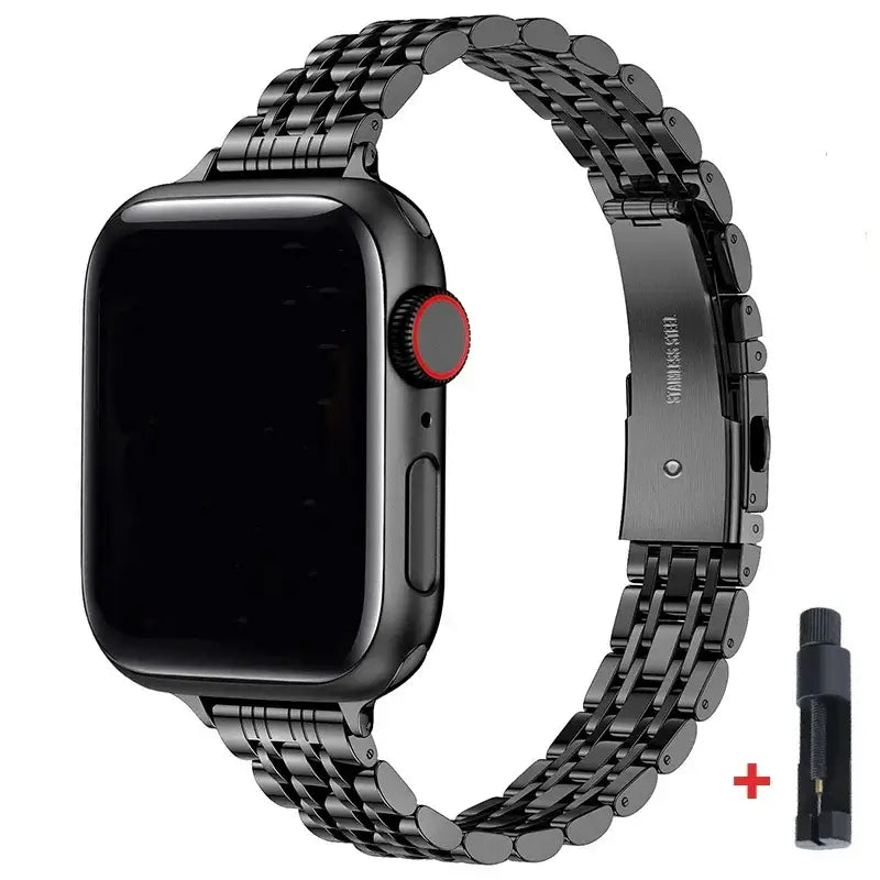 Roestvrijstalen Smartwatch Armband 38-49mm Metalen Polsband Elegante Schakelband Verstelbaar Horloge