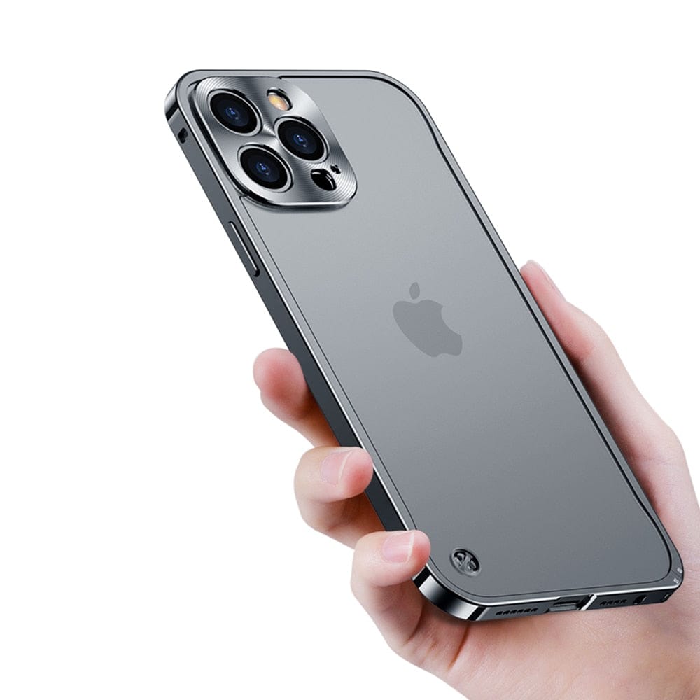 iPhone 15 Pro Max Hoesje Aluminium CNC Bumper Antennesleuven Snap