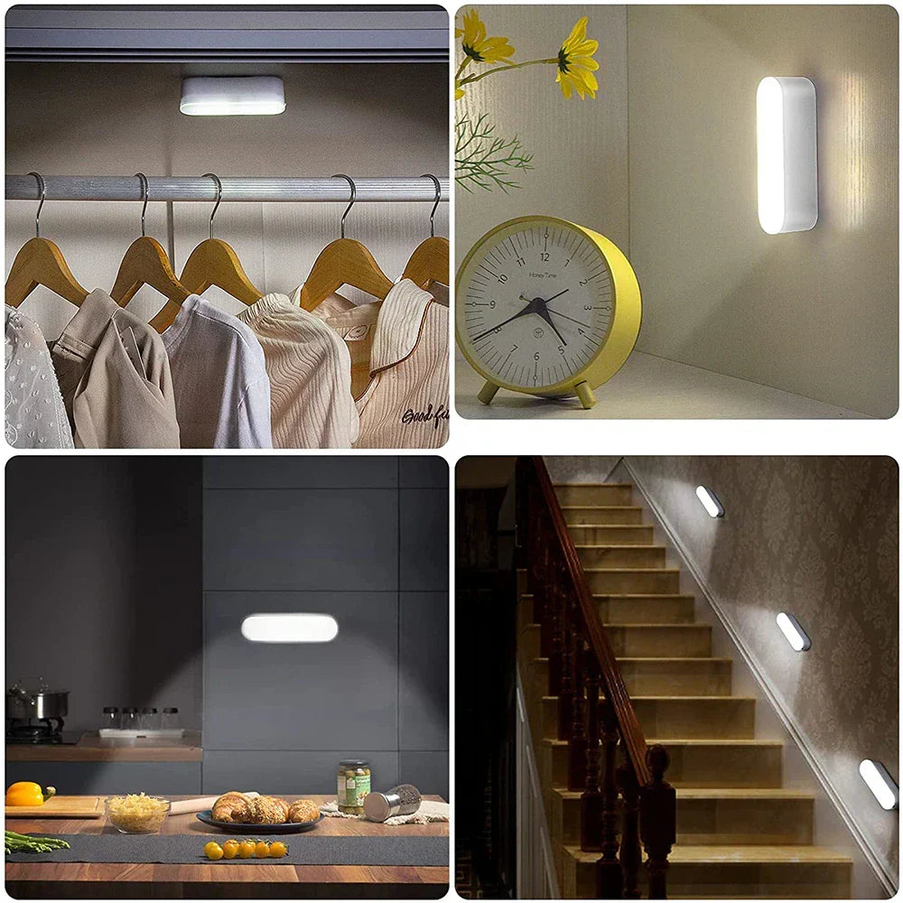 Oplaadbare LED Wandlamp met Bewegingssensor Draadloos voor Kast Trap Gang Nachtverlichting Sfeerlicht