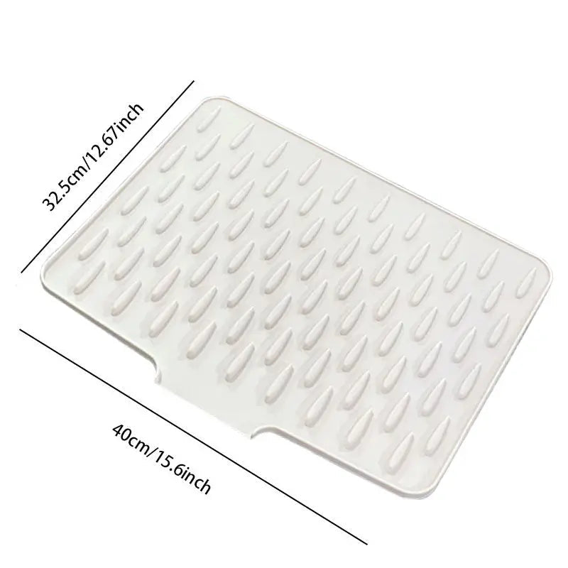 Siliconen Droogmat voor Aanrecht - Hittebestendig tot 230°C & Snel Drogend - Antislip Afdruipmat 40x32,5cm