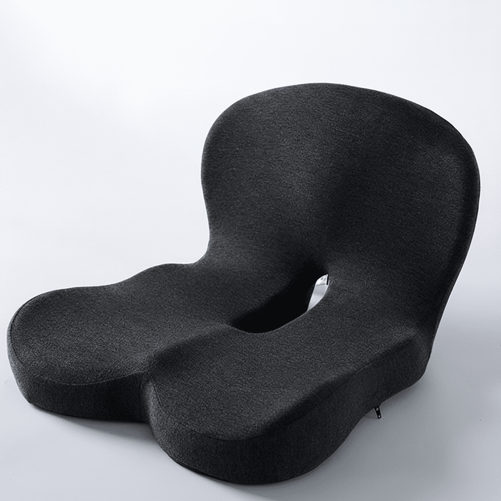 ErgoComfort Zitkussen Memory Foam Ergonomisch Drukverlagend Antislip | Bureaustoel Auto Thuiswerken Rugpijn Steunkussen Zitkussens