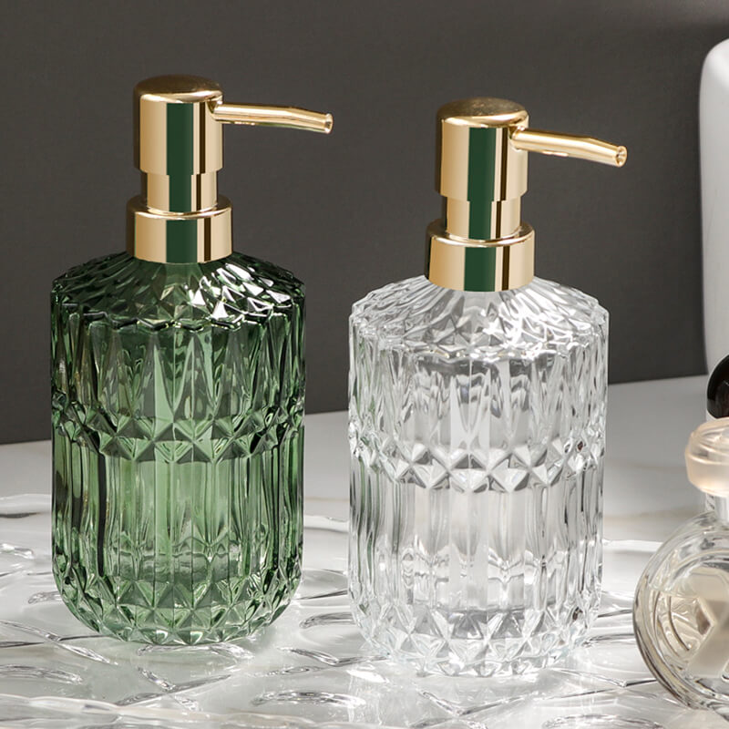 Glazen Zeepdispenser Transparant Pomp Badkamer Aanrecht Navulbaar Vloeibare Zeep Lotion Dispenser Wastafel Toilet Accessoire