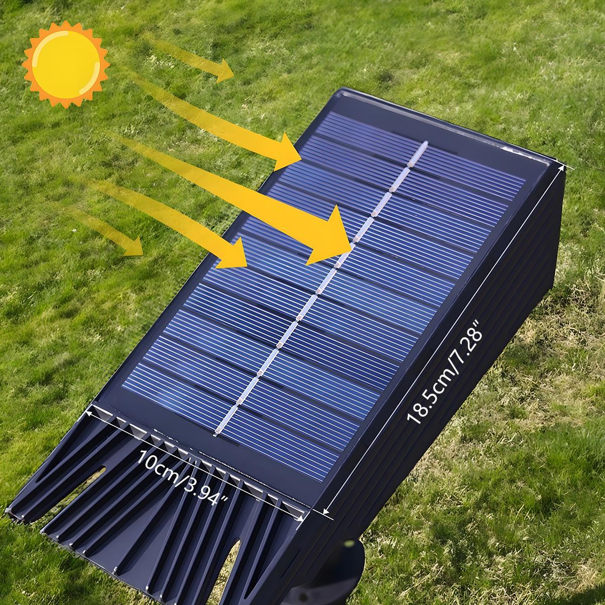 Solar Buitenspot LED Tuinverlichting Verstelbaar Zwart Warmwit IP65 Waterdicht Draadloos Energiezuinig