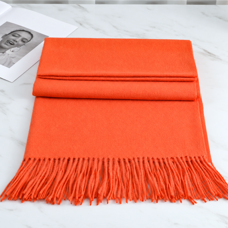 Wollen Sjaal met Franjes - Zachte Warmte voor Herfst en Winter in 9 Kleuren voor Elegante Uitstraling