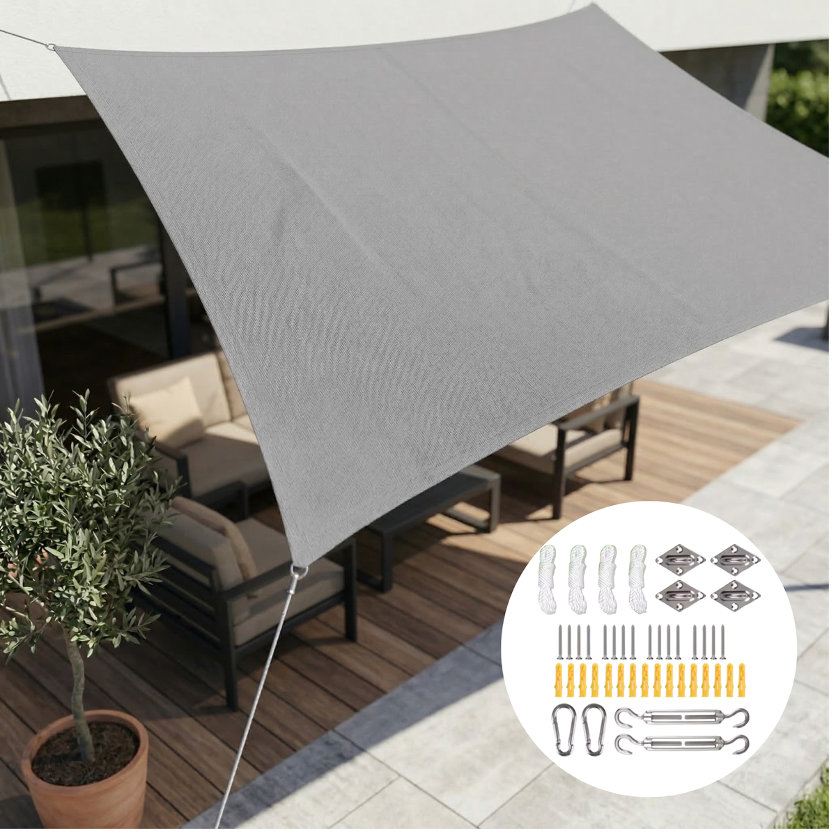 Schaduwdoek Balkon Klein Waterdicht Zonwering UV-Bescherming