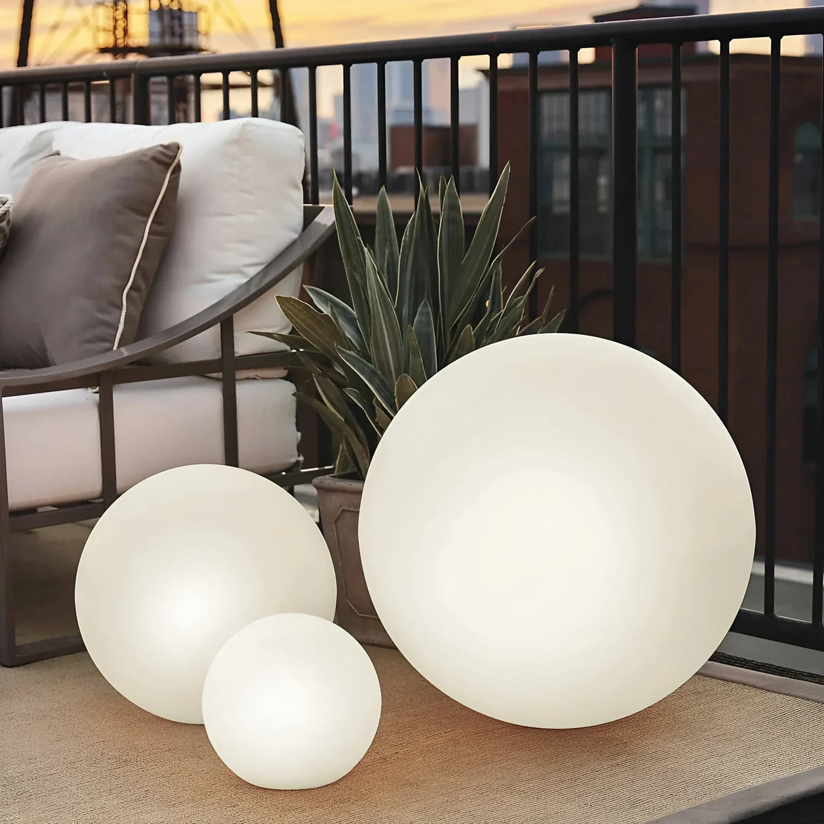 Weerbestendige Tuinbol LED-Lamp - Draadloos Oplaadbaar Sfeerverlichting voor Tuin Terras - Waterdicht Buitenlamp met Kleurwisselaar