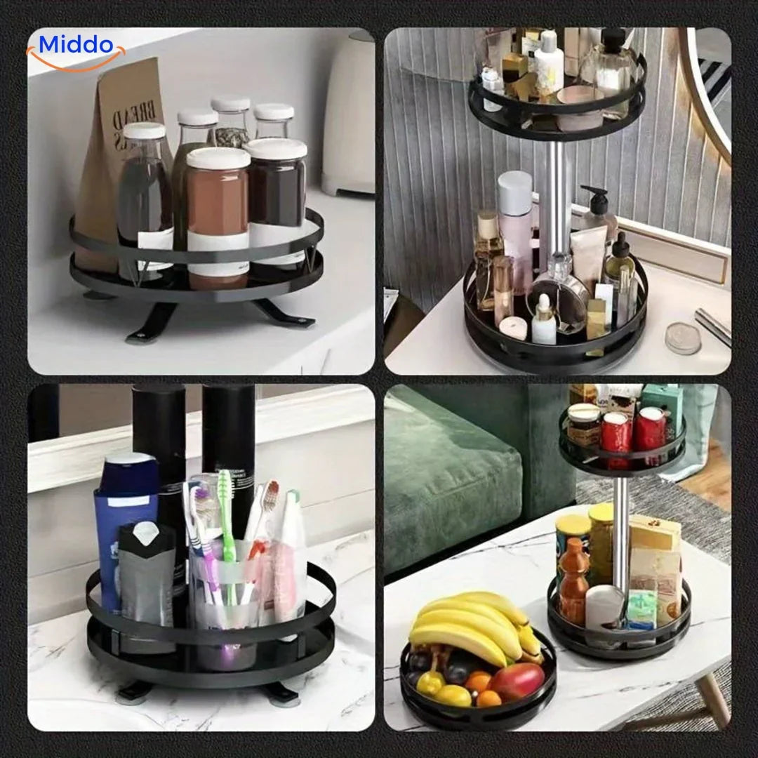 Draai-Organizer 360° - Roterende Kast- en Keuken Organizer voor Badkamer & Voorraadkast