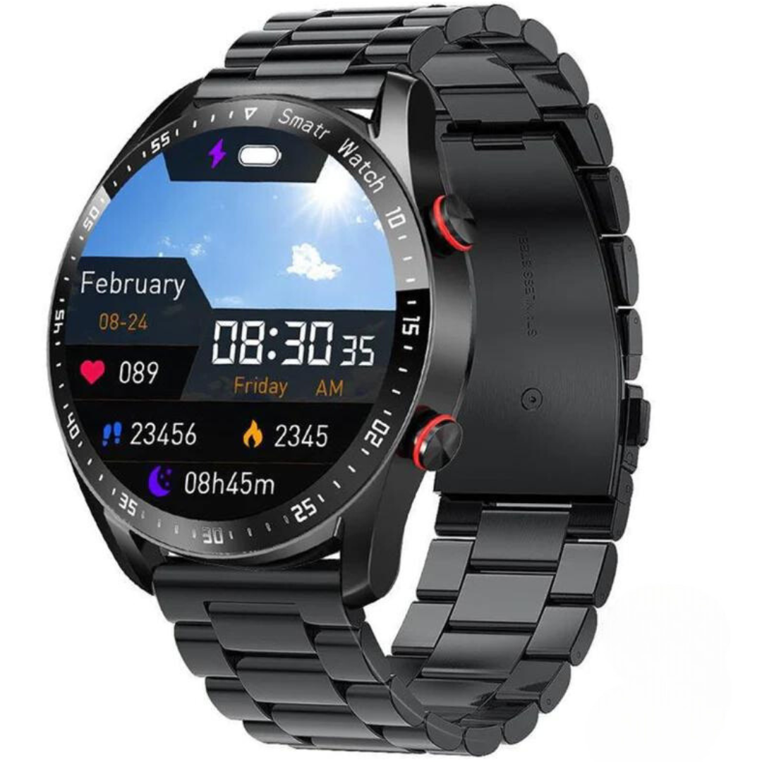Smartwatch met Lautsprecher, Bluetooth en Fitnessfuncties - Luxe Design voor Sport en Dagelijks Gebruik