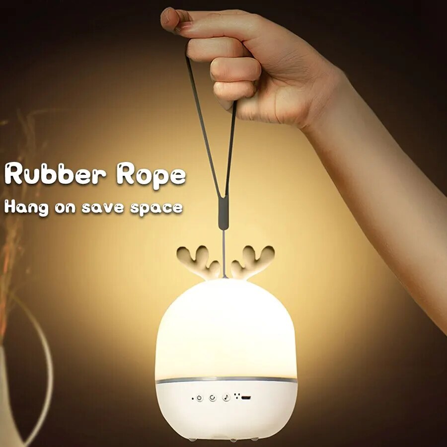 LED Kindernachtlampje Sterrenhemel Warmwit Projectie Rotatie USB Oplaadbaar Slaapkamer Decoratie Sfeerverlichting