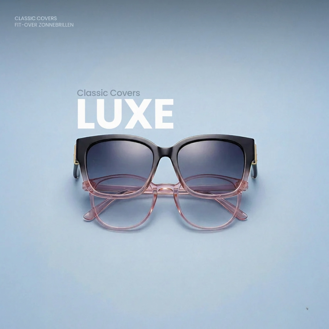 Overzet Zonnebril met UV Bescherming voor Brildragers Fit Over Polariserend Luxe Design Zwart Bordeaux