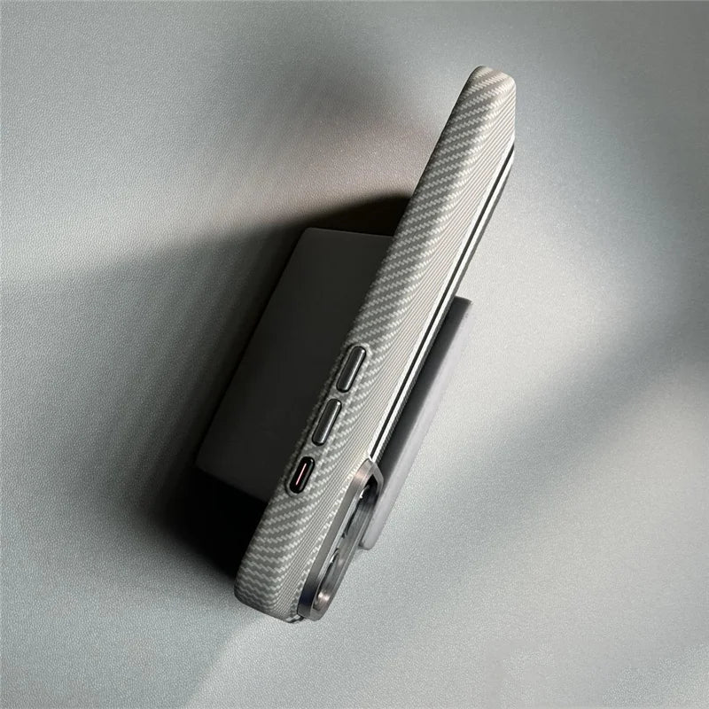 Telefoonhoesje met Carbon Fiber Textuur voor iPhone 12 tot 17 Schokbestendig Mat Design Beschermhoes