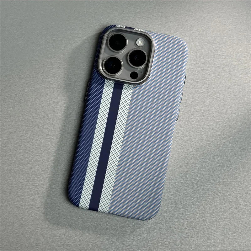 Telefoonhoesje met Carbon Fiber Textuur voor iPhone 12 tot 17 Schokbestendig Mat Design Beschermhoes