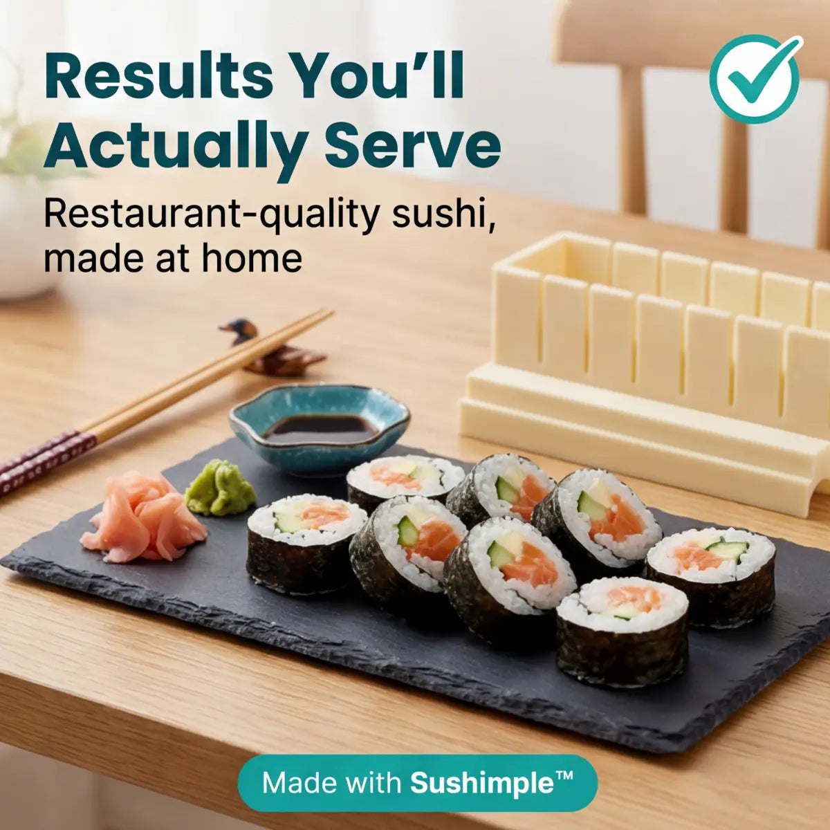 Sushi Vormset met Snijgeleiders - Perfecte Rechthoekige Maki Zonder Roltechniek