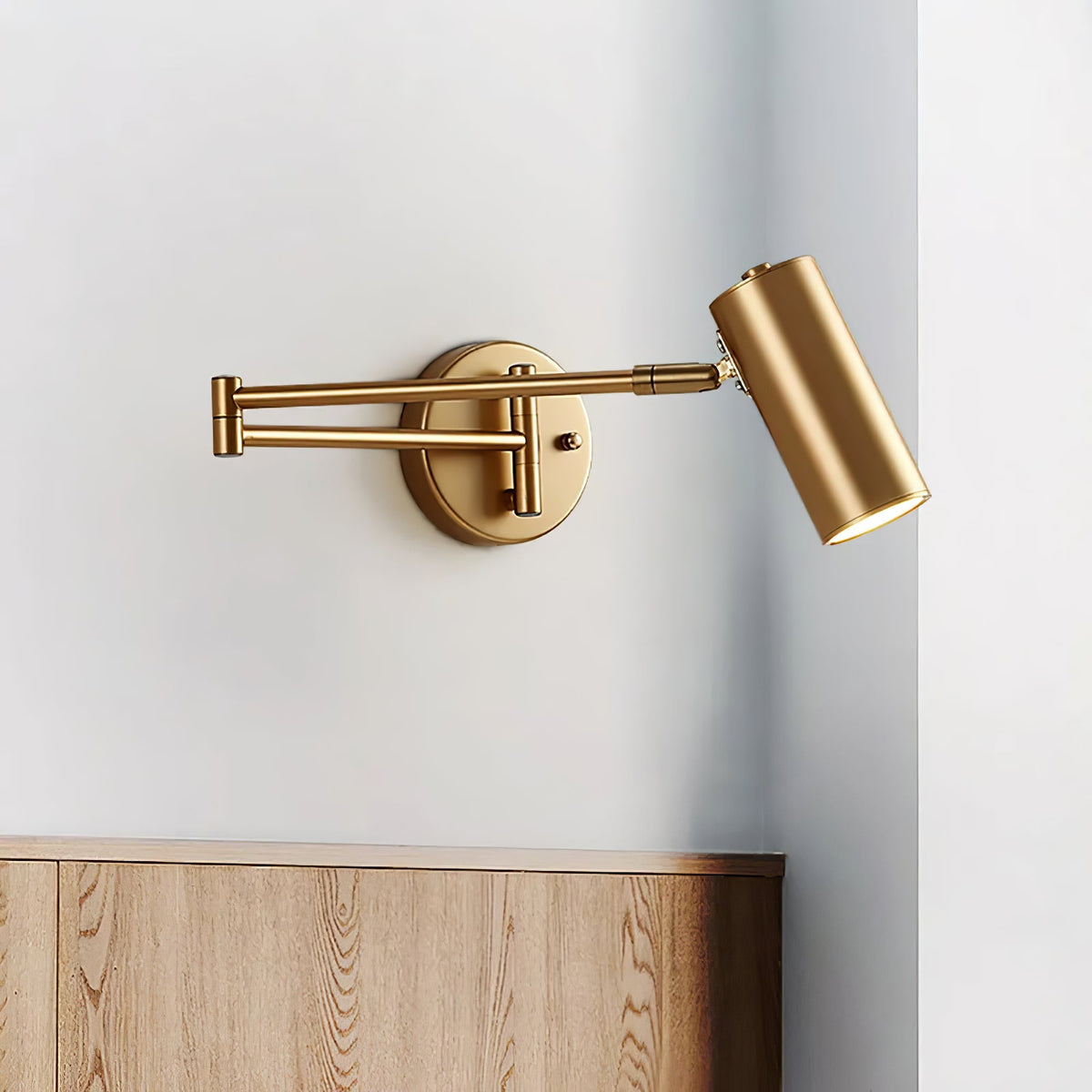 Verstelbare Wandlamp met Zwenkarm - Industrieel Metaal IJzer - 180° Draaibaar - Leeslamp Slaapkamer Nachtkastje