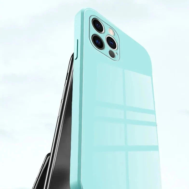 Gehard Glazen Telefoonhoesje met Polsbandje iPhone - Schokbestendig Transparant Cover Camera Bescherming