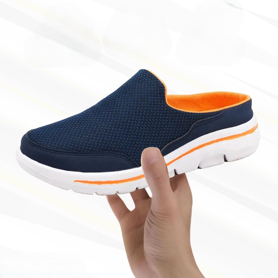 Orthopedische Barefoot Instapschoen Heren Blauw Grijs Beige Zwart Ergonomisch Loopcomfort Breed Wandelen