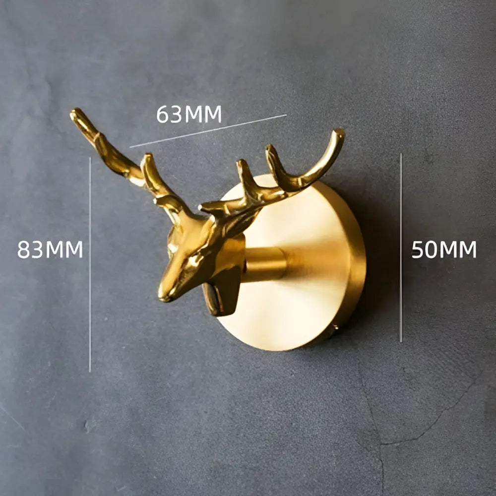Wandhaak Massief Messing met Gouden Afwerking - Decoratief Dierenmotief voor Entree Slaapkamer Badkamer