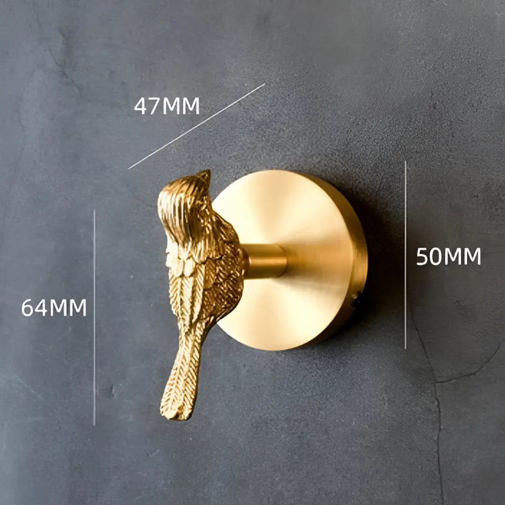 Wandhaak Massief Messing met Gouden Afwerking - Decoratief Dierenmotief voor Entree Slaapkamer Badkamer