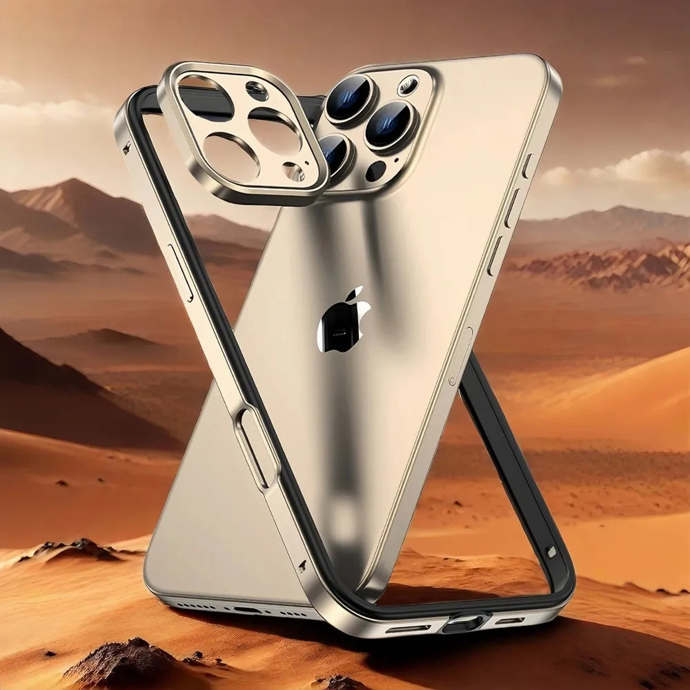 Ultralichte Aluminium Bumper Frame voor iPhone - Plat Randloos Design met Camerabeschermer en Stevige Bescherming