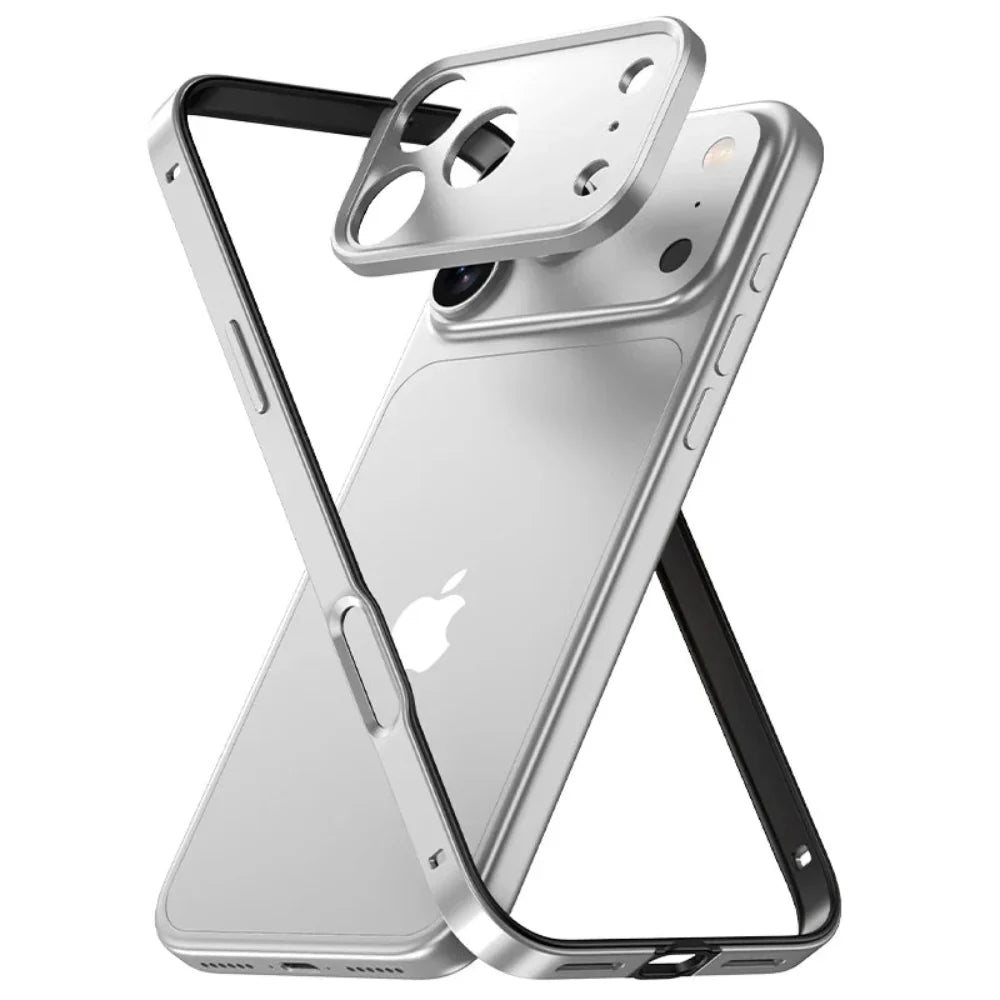 Ultralichte Aluminium Bumper Frame voor iPhone - Plat Randloos Design met Camerabeschermer en Stevige Bescherming