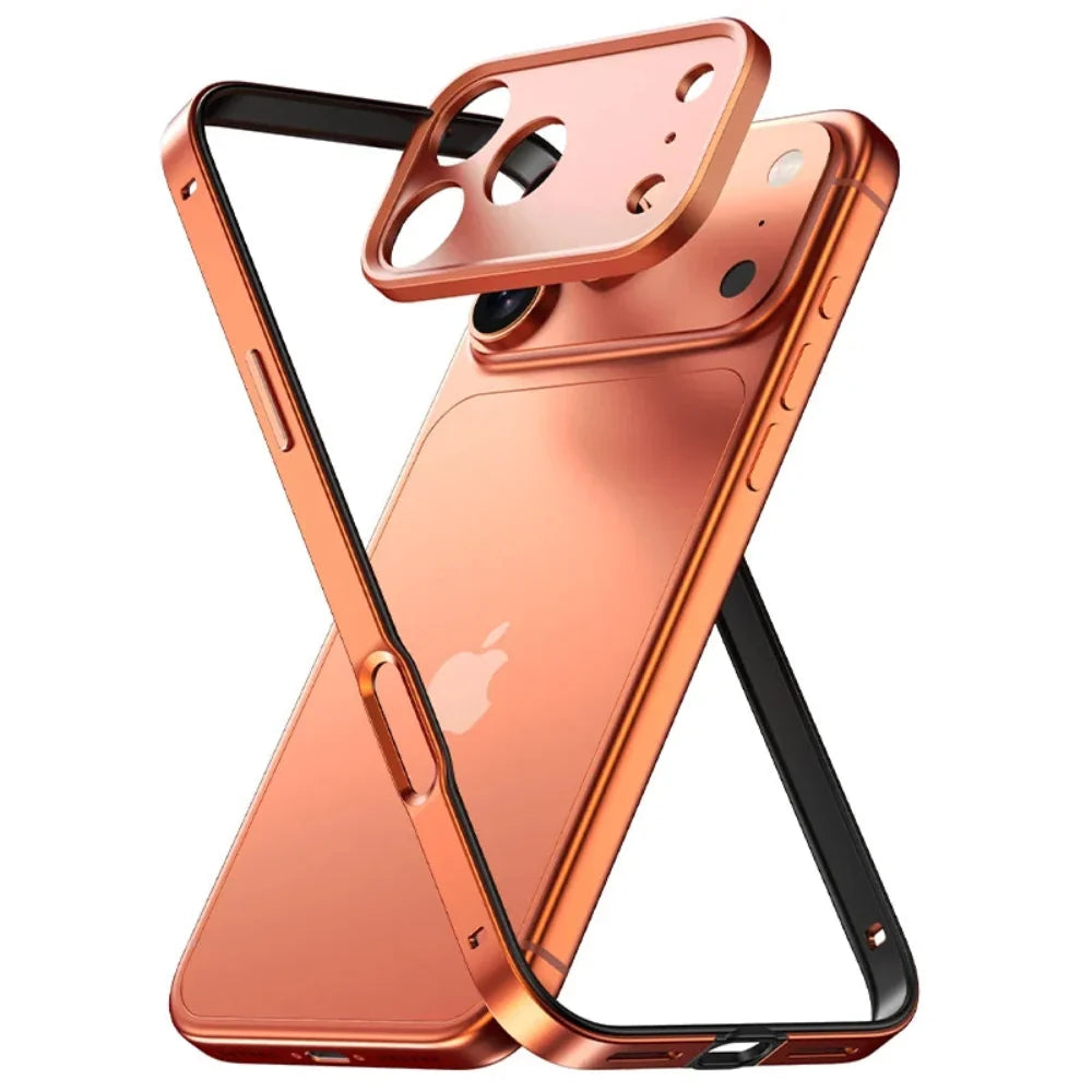 Ultralichte Aluminium Bumper Frame voor iPhone - Plat Randloos Design met Camerabeschermer en Stevige Bescherming