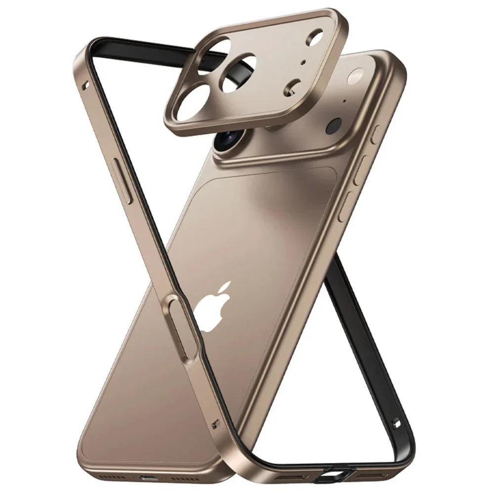Ultralichte Aluminium Bumper Frame voor iPhone - Plat Randloos Design met Camerabeschermer en Stevige Bescherming