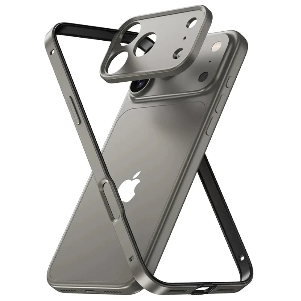 Ultralichte Aluminium Bumper Frame voor iPhone - Plat Randloos Design met Camerabeschermer en Stevige Bescherming