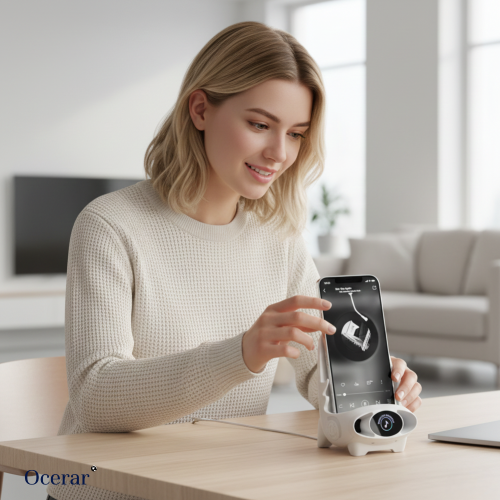 Draadloze Oplader 15W met Houder - Smartphone Snellader Staand of Liggend - Stoel Design met Koeling