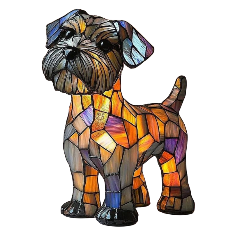 Hondenlamp Fido Terrier - Decoratieve Zonne-energie LED Lamp met Terriër Motief