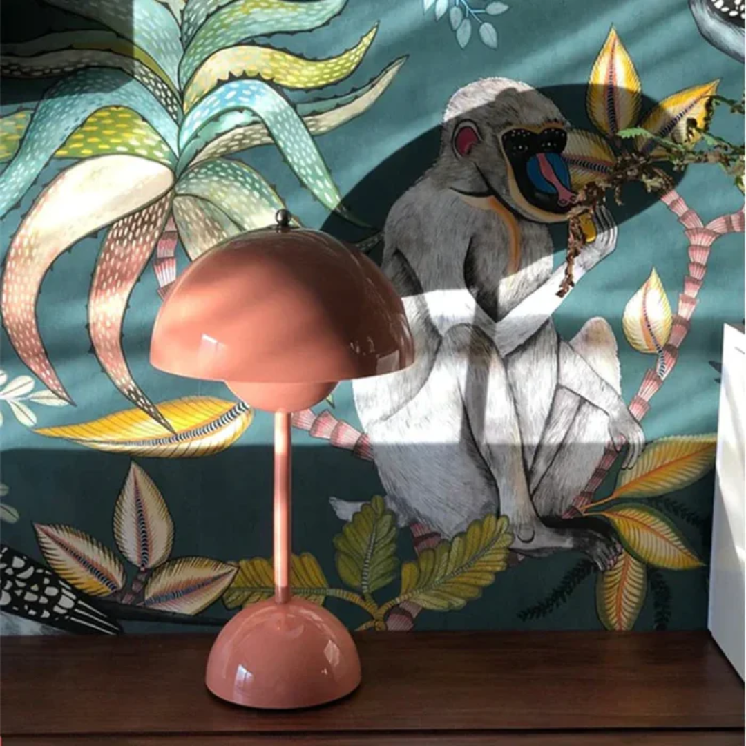 Oplaadbare Tafellamp Ø16×H29,5cm Touch-Bediening 3 Lichtmodi Modern Design Draadloos Roestvrij Staal