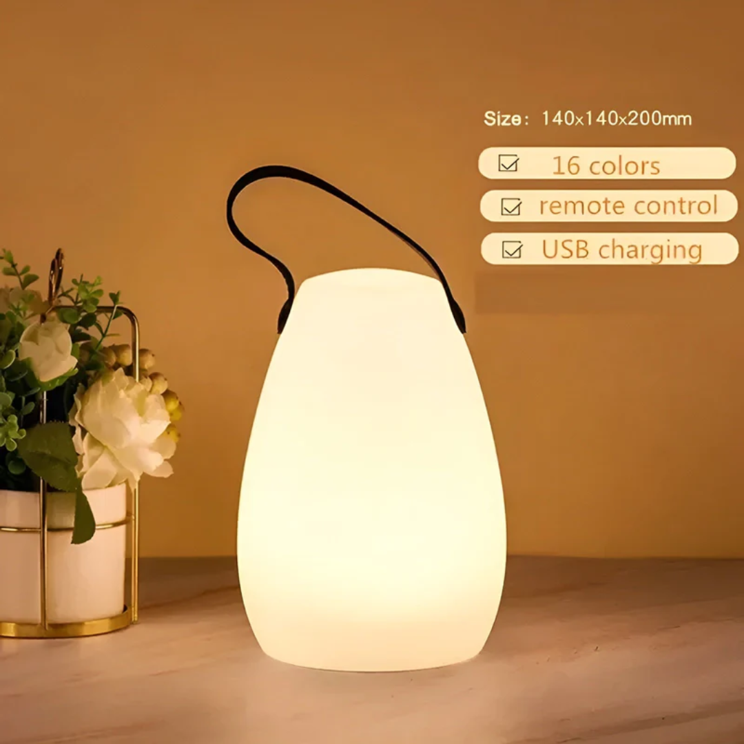 Draadloze Oplaadbare Tafellamp Waterdicht LED 16 Kleuren met Afstandsbediening voor Binnen en Buiten