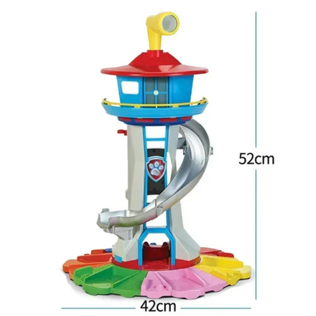 Speelgoedauto Raceset met Glijbaan en Uitkijktoren - Interactief Racecircuit voor Kinderen 4+ - 52x42 cm