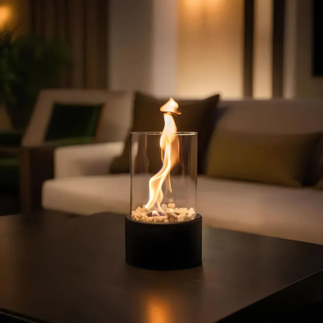 Olielamp met Open Vlam Glas Zwart Wit Tafellamp Sfeerverlichting Klassiek Design Woonkamer Restaurant