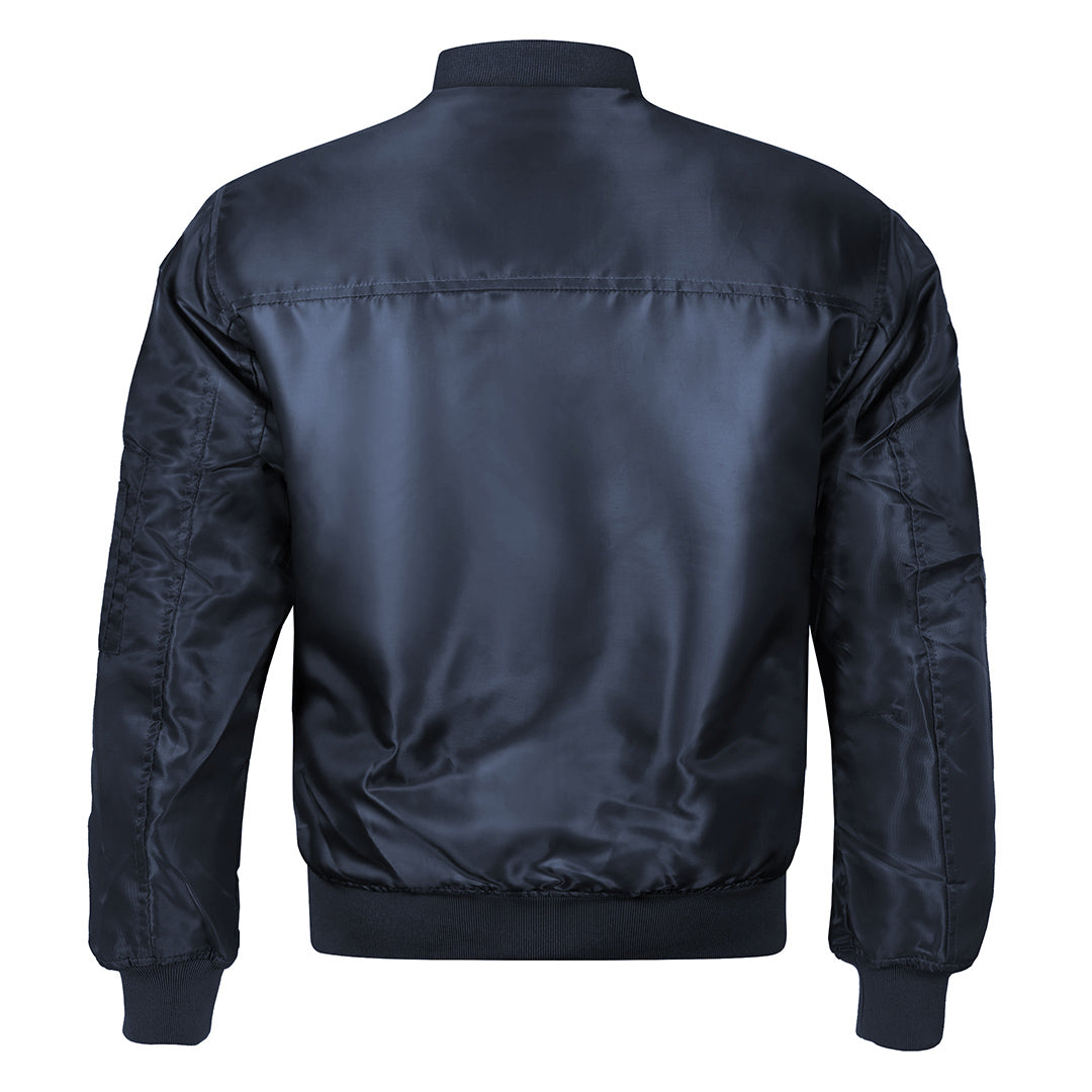 Bomberjack Heren met Waterafstotende Coating Gevoerd Blauw Outdoor Tussenjas Vrijetijd Mode Casual Jas