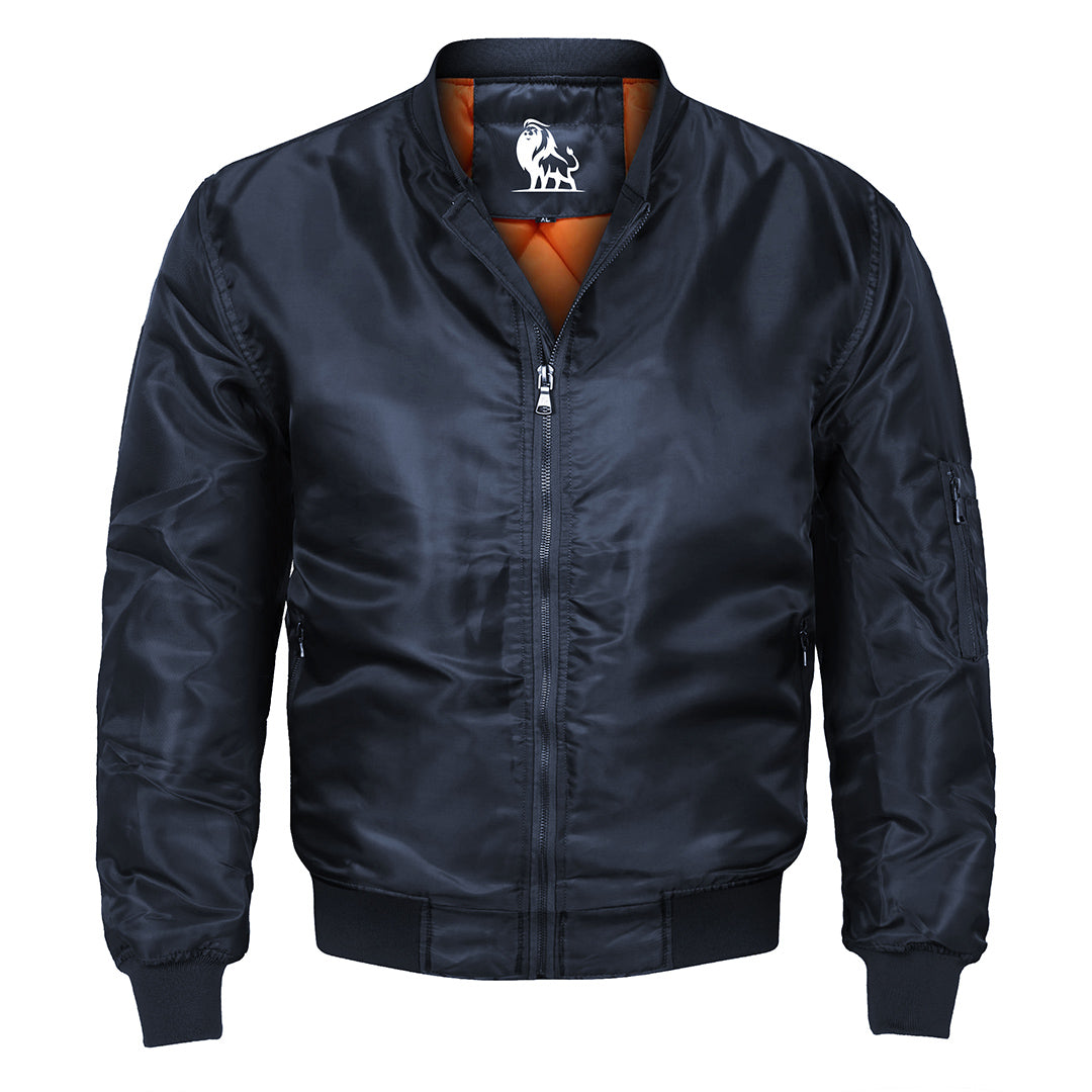 Bomberjack Heren met Waterafstotende Coating Gevoerd Blauw Outdoor Tussenjas Vrijetijd Mode Casual Jas