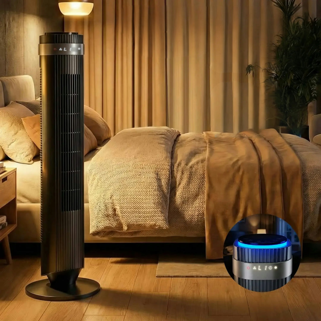 Stille Torenventilator 28dB Bladloos DC-motor Slaapkamer Kantoor Woonkamer Luchtcirculatie Compact Design