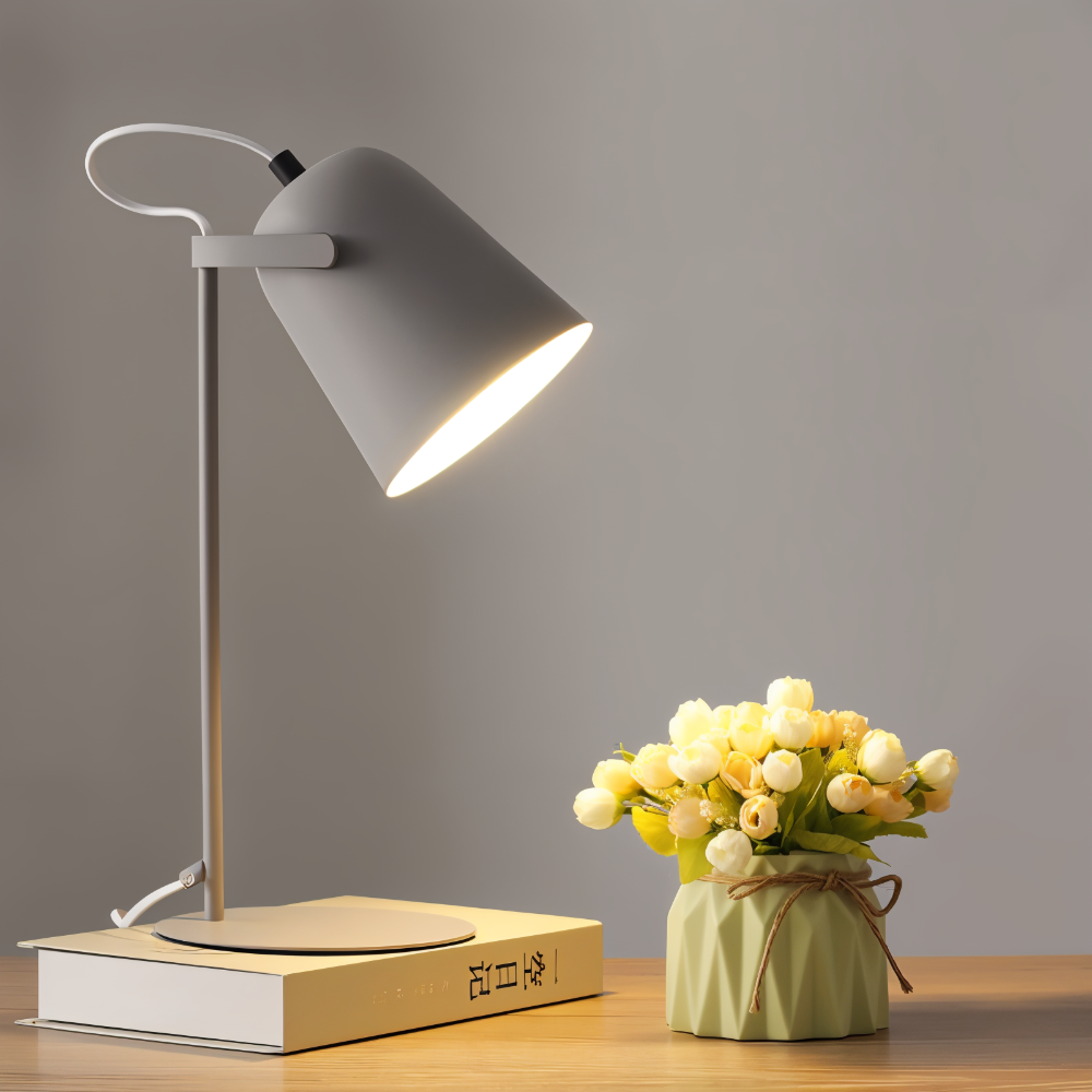 Draaibare Tafellamp met Verstelbare Lichtbundel - Design Verlichting in Zachte Macaron Tinten voor Bureau & Leeshoek