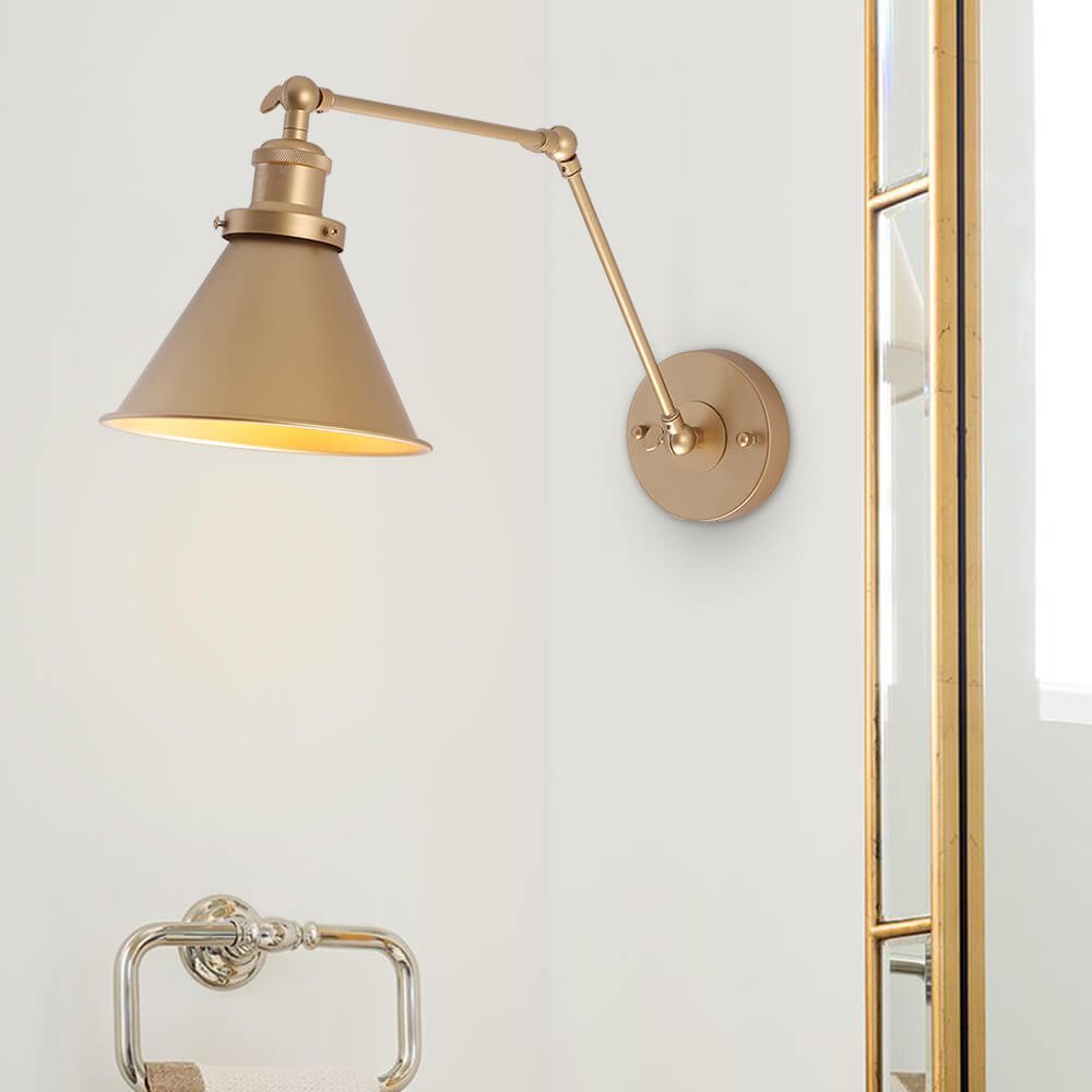 Verstelbare Wandlamp Metaal met Zwenkarm E27 Fitting Leeslamp Slaapkamer Woonkamer Industrieel Design