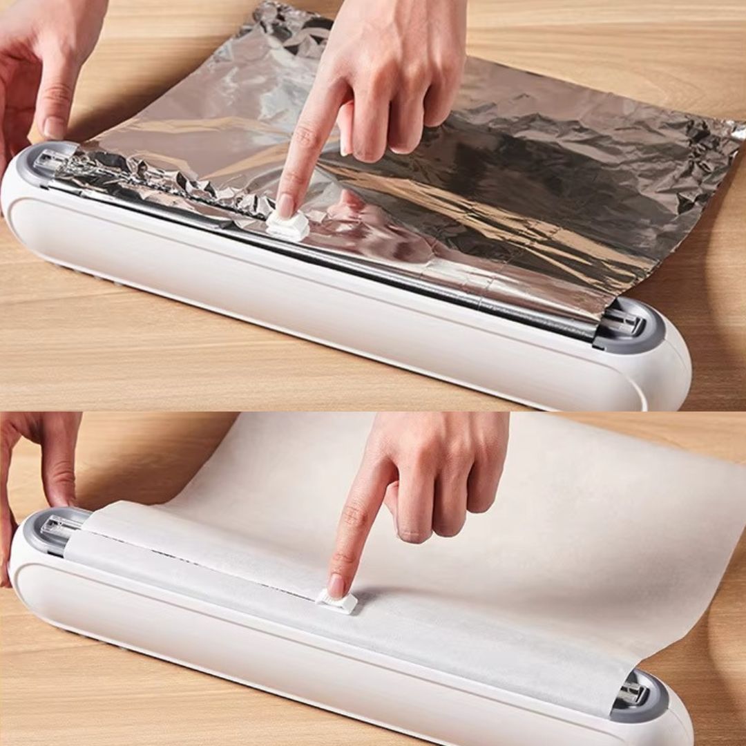 Magnetische Foliedispenser voor Keuken - Compact met Geïntegreerde Snijder - BPA-vrij Kunststof