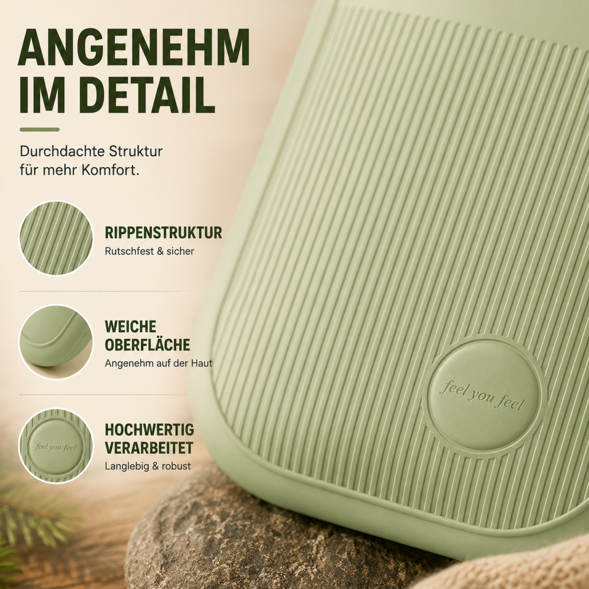 Warmwaterkruik 2000ml Lekvrij met Zachte Fleece Hoes voor Koude Voeten Handen en Rug Winterwarmte Comfort