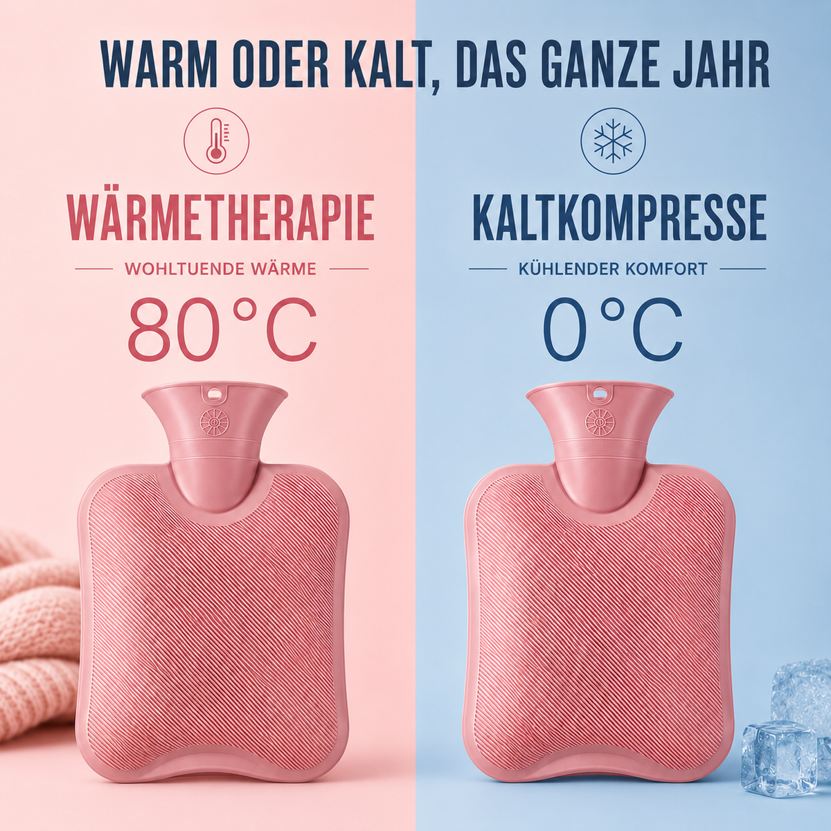 Kruik met Gebreide Hoes 1 Liter Warmtehoudend Comfort voor Koude Winterdagen Ontspanning Thuis Wellness