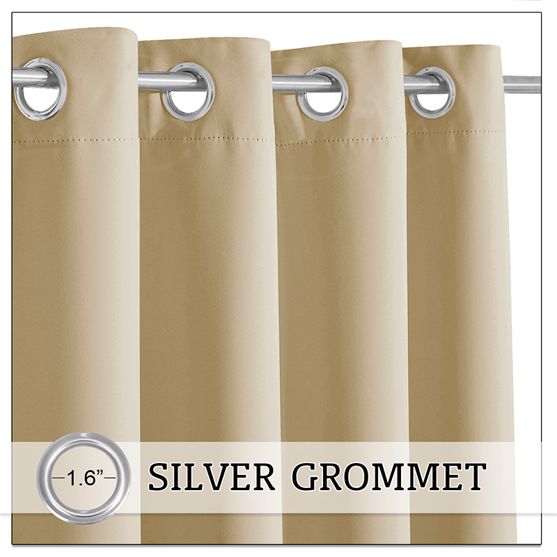 Waterdicht Outdoor Gordijn met Gewichtszakken - Blackout Privacy & UV-Bescherming voor Terras & Veranda