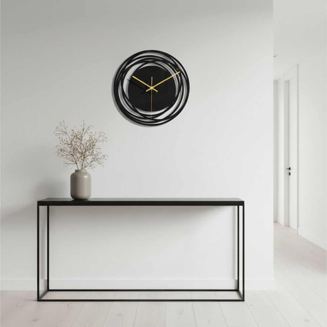 Stille Wandklok 30cm Zwart Quartz Uurwerk Modern Minimalistisch Interieur Woonkamer Slaapkamer Kantoor