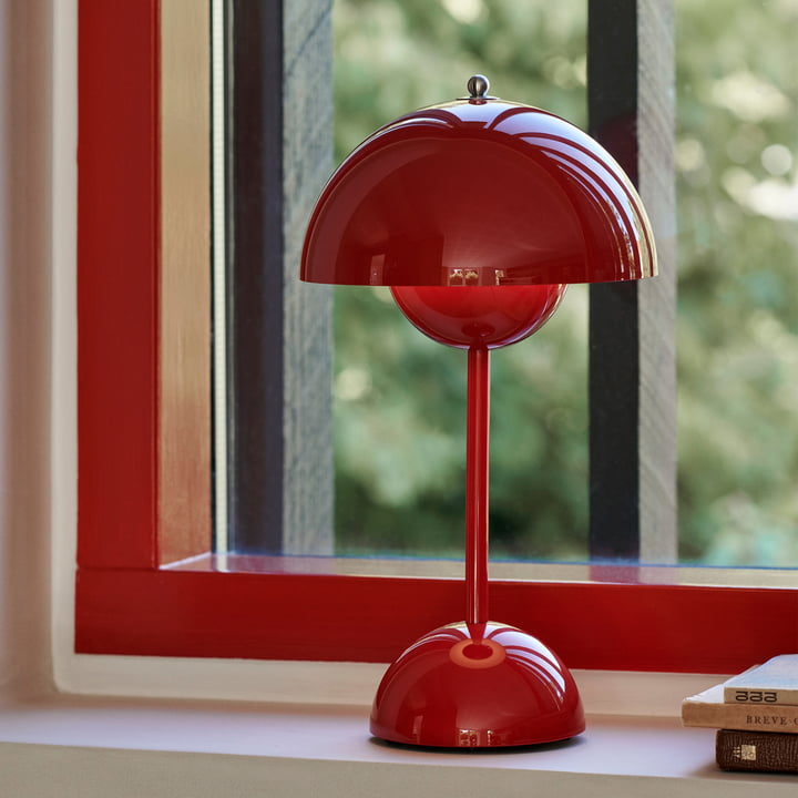Tafellamp paddenstoel LED USB oplaadbaar draadloos nachtkastje bureau sfeerlicht interieur