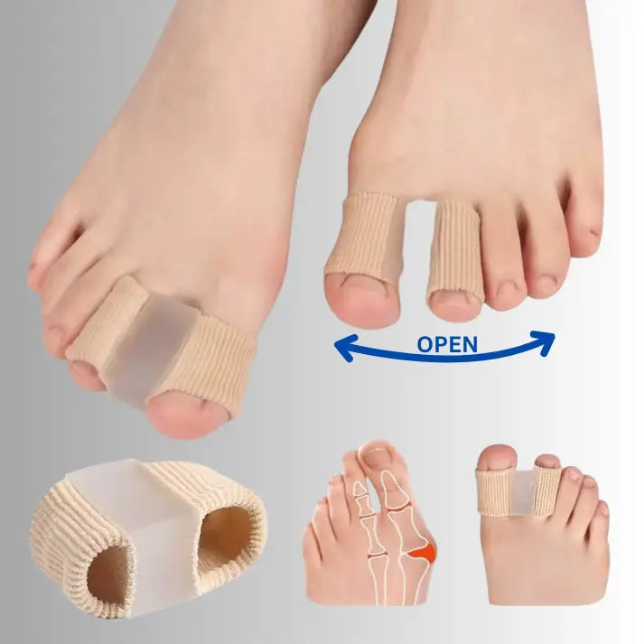 Teenspreiderset Siliconen voor Hallux Valgus en Overlappende Tenen - Zachte Correctie & Pijnverlichting